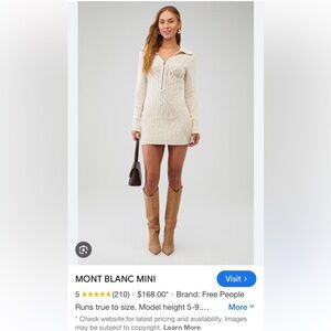 Free people MONT BLANC MINI Mini Dress as S